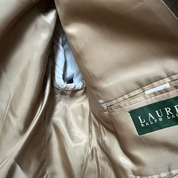 Lauren Ralph Lauren Men's 44L Brown Blazer Sports Coat 2-Button Polyester Blend - Picture 6 of 12